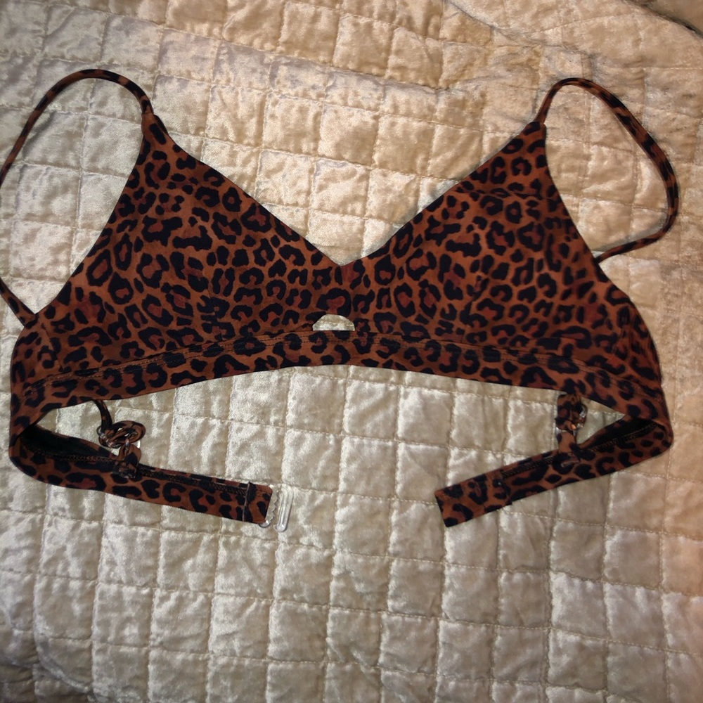 Leopard print Bikini Top
